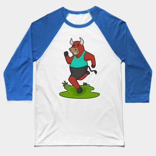 Bull Running Fitness Baseball T-Shirt